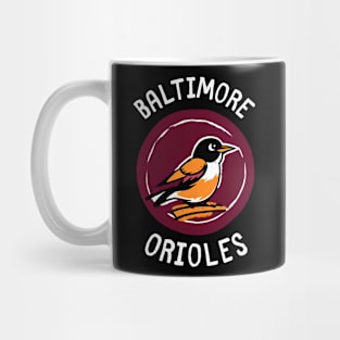 Baltimore Orioles Playing Baseball in the Baltimore Team Mug